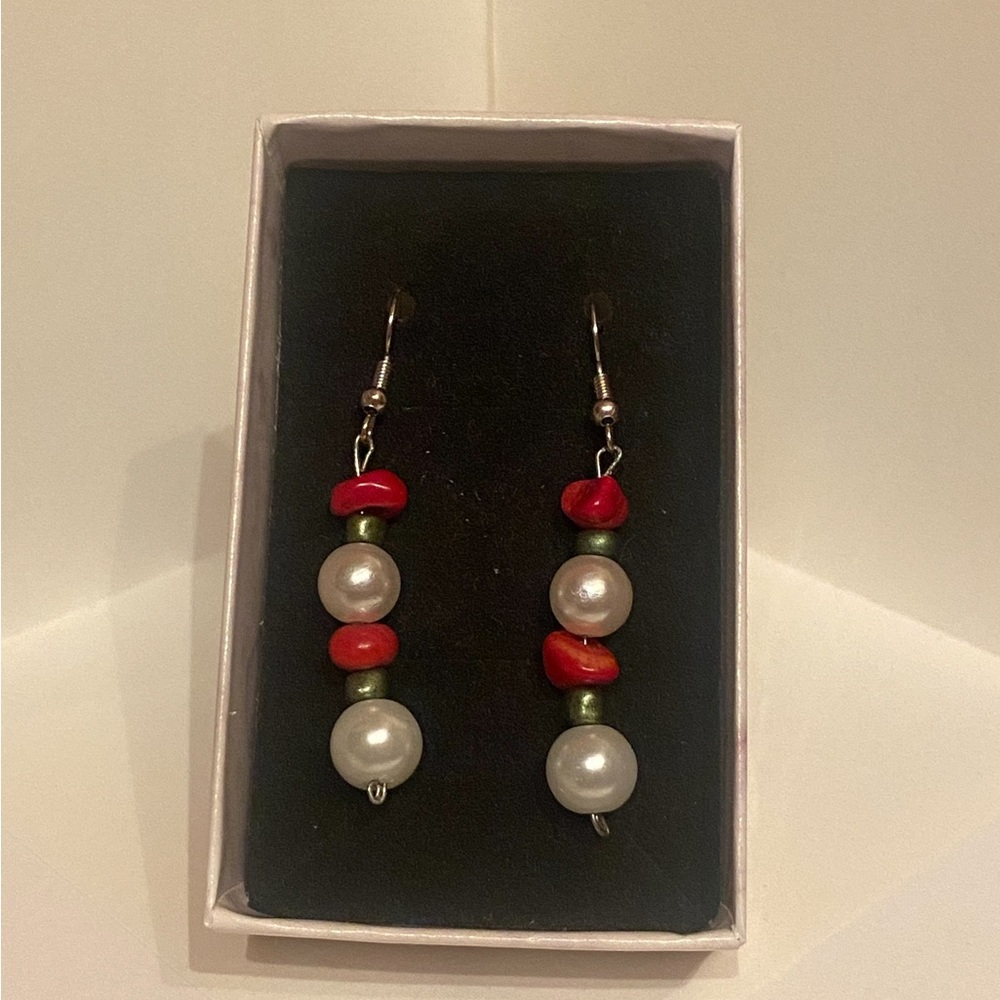 Beaded dangle earrings